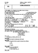 Kiểm tra 45 phút (bài số 3 ) Môn Hóa học 8
